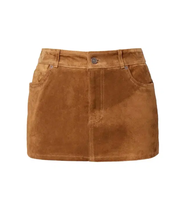 7 For All Mankind Low-rise suede miniskirt