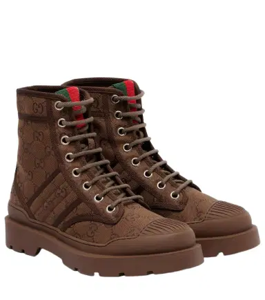 Gucci GG Canvas combat boots | Thumbnail 1 Gucci GG Canvas combat boots | Thumbnail 1