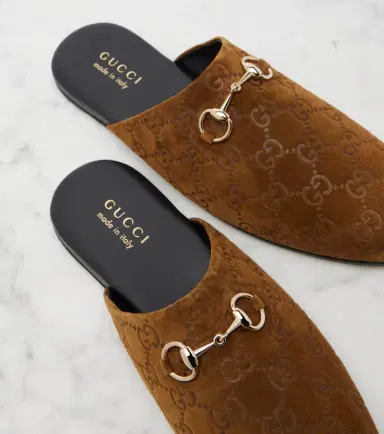 Gucci Horsebit GG suede mules | Thumbnail 3 Gucci Horsebit GG suede mules | Thumbnail 3