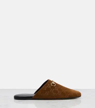Gucci Horsebit GG suede mules | Thumbnail 4 Gucci Horsebit GG suede mules | Thumbnail 4