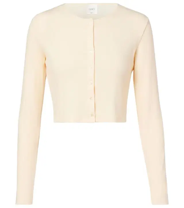 Leset Lauren cropped jersey cardigan