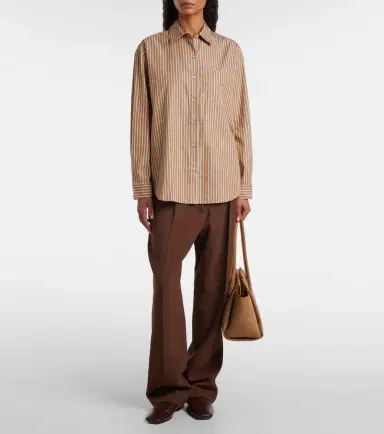 Leset Yoshi striped cotton-blend twill shirt | Thumbnail 2 Leset Yoshi striped cotton-blend twill shirt | Thumbnail 2