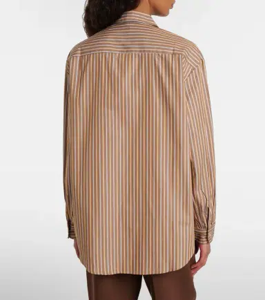 Leset Yoshi striped cotton-blend twill shirt | Thumbnail 3 Leset Yoshi striped cotton-blend twill shirt | Thumbnail 3