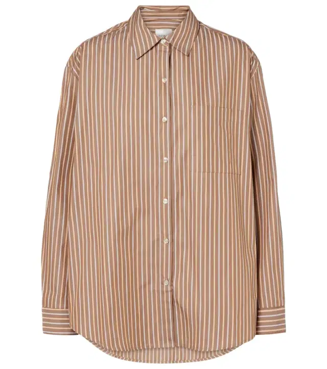 Leset Yoshi striped cotton-blend twill shirt