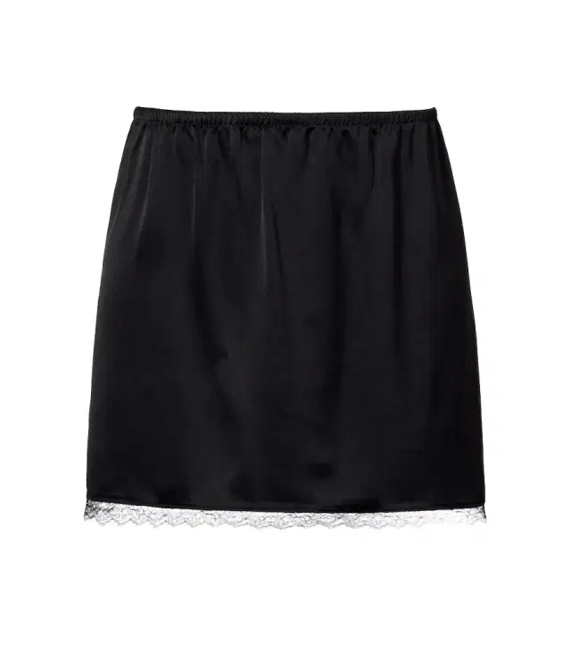 Leset Barb lace-trimmed satin miniskirt