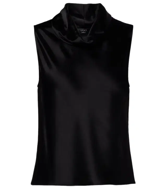 Leset Barb satin top