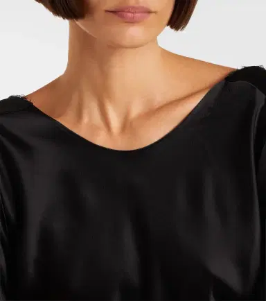 Leset Barb draped satin top | Thumbnail 5