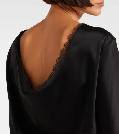 Leset Barb draped satin top | Thumbnail 6