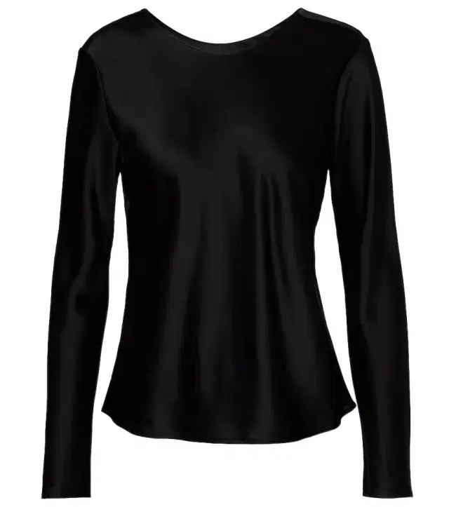Leset Barb draped satin top