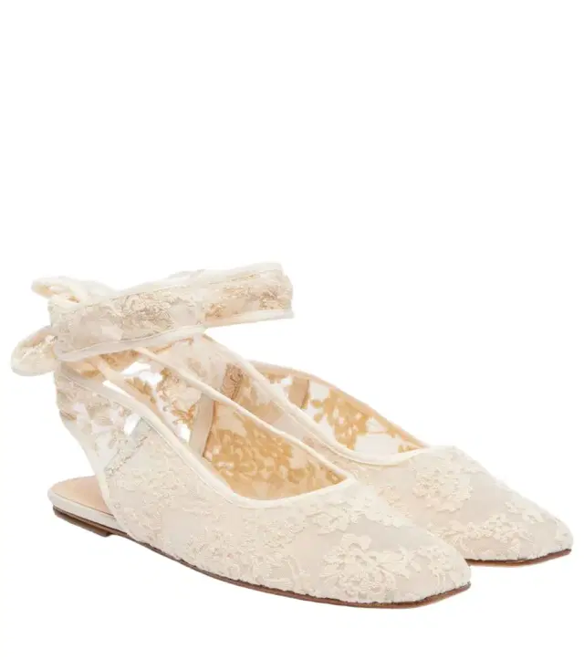 Magda Butrym Lace slingback flats