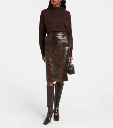 Stella McCartney Eve snake-effect knee-high boots | Thumbnail 5