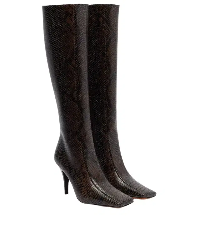 Stella McCartney Eve snake-effect knee-high boots