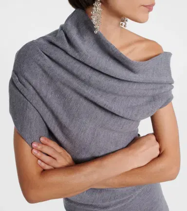 Staud Mabel one-shoulder wool minidress | Thumbnail 5