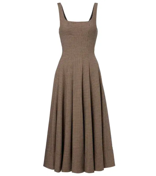 Wells houndstooth midi dress