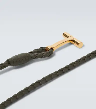 Tom Ford T braided leather bracelet | Thumbnail 2