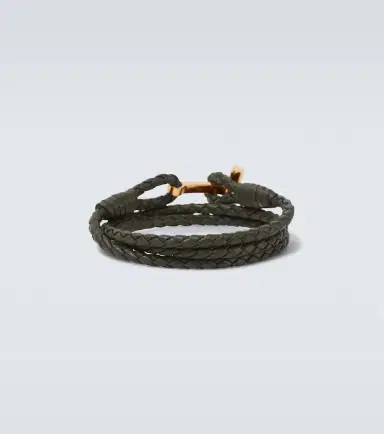Tom Ford T braided leather bracelet | Thumbnail 3