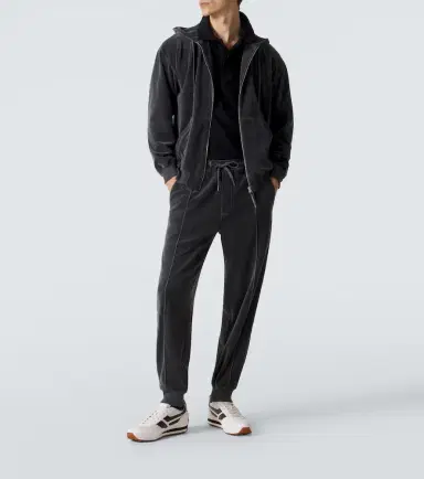 Tom Ford Cotton-blend velour zip-up hoodie | Thumbnail 3