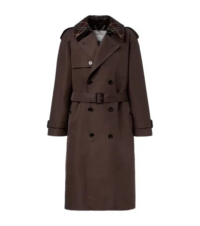Burberry Check silk and cotton trench coat