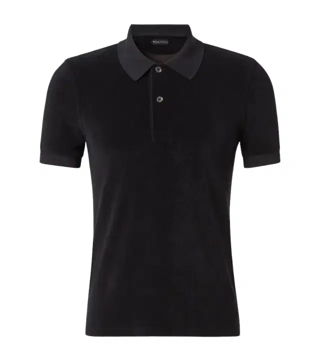 Tom Ford Cotton-blend terry polo shirt