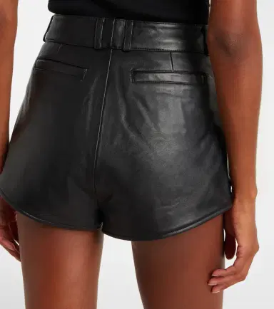 The Frankie Shop Loen high-rise leather micro shorts | Thumbnail 2