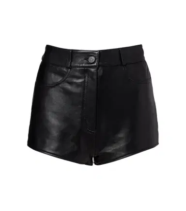 The Frankie Shop Loen high-rise leather micro shorts | Thumbnail 1
