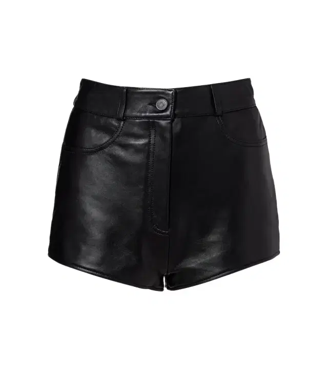 The Frankie Shop Loen high-rise leather micro shorts