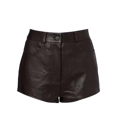The Frankie Shop Loen high-rise leather micro shorts | Thumbnail 1