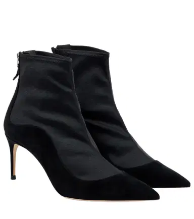 Malone Souliers Elisa 70 suede-trimmed ankle boots | Thumbnail 1