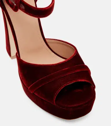 Malone Souliers Yuri 125 velvet platform sandals | Thumbnail 2