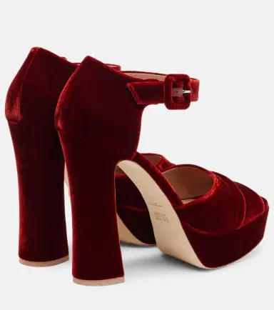 Malone Souliers Yuri 125 velvet platform sandals | Thumbnail 3