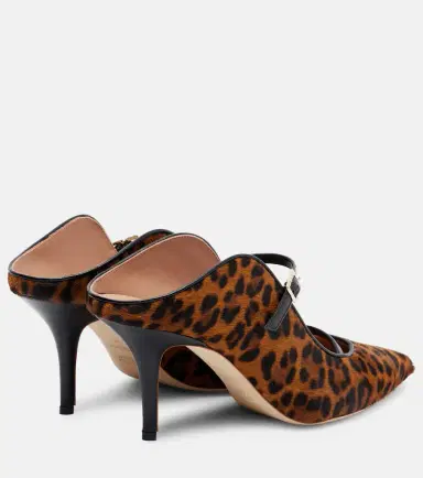 Malone Souliers Gala 70 leopard-print calf hair mules | Thumbnail 2