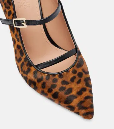 Malone Souliers Gala 70 leopard-print calf hair mules | Thumbnail 4
