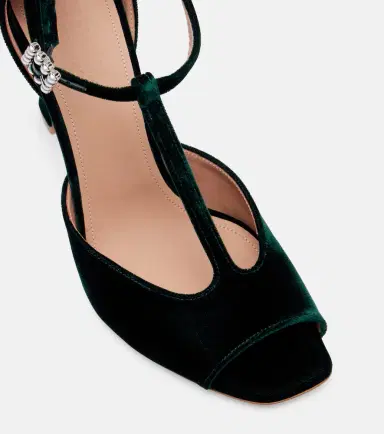 Malone Souliers Nomi 90 velvet sandals | Thumbnail 2