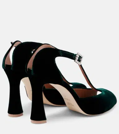 Malone Souliers Nomi 90 velvet sandals | Thumbnail 3