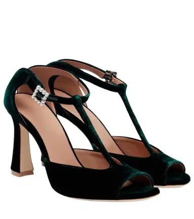Malone Souliers Nomi 90 velvet sandals | Thumbnail 1