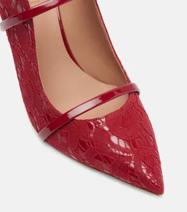 Malone Souliers Maureen 85 leather-trimmed lace mules | Thumbnail 2