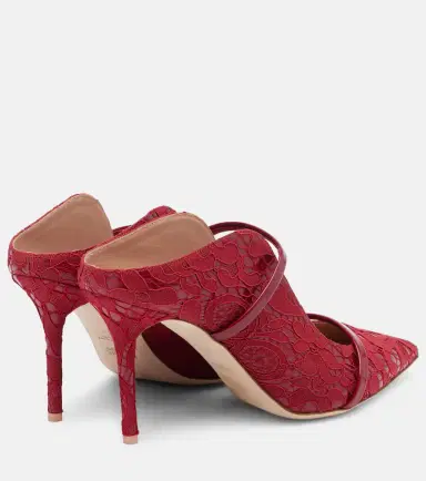 Malone Souliers Maureen 85 leather-trimmed lace mules | Thumbnail 3