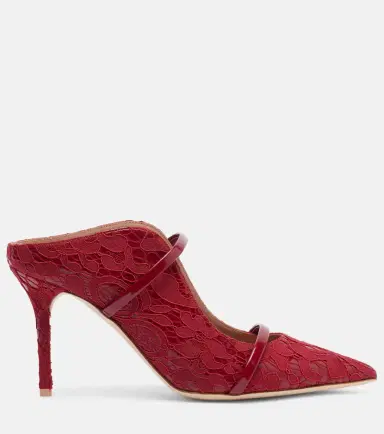 Malone Souliers Maureen 85 leather-trimmed lace mules | Thumbnail 4