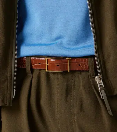 Tom Ford T Loop croc-effect leather belt | Thumbnail 4