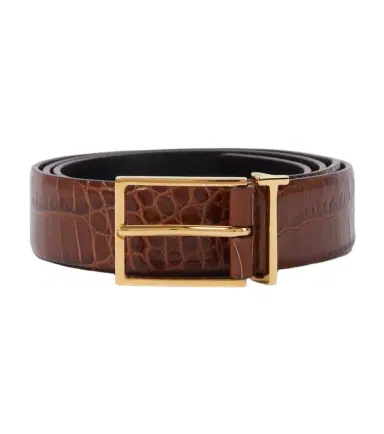 Tom Ford T Loop croc-effect leather belt | Thumbnail 1