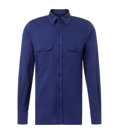 Tom Ford Cotton and linen drill shirt | Thumbnail 1 Tom Ford Cotton and linen drill shirt | Thumbnail 1