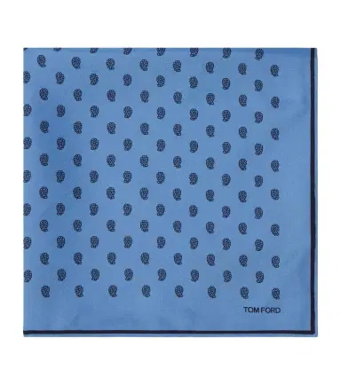 Tom Ford Printed silk twill pocket square | Thumbnail 1
