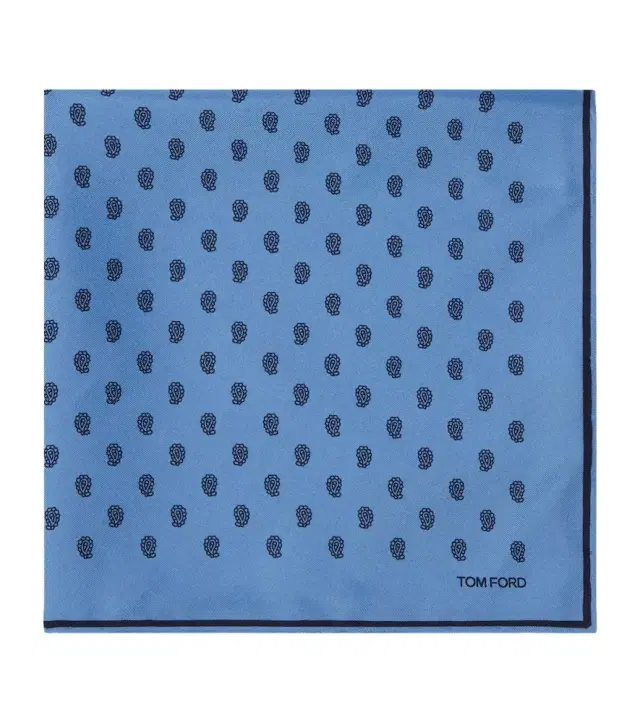Tom Ford Printed silk twill pocket square