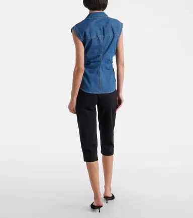 Veronica Beard Sera denim top | Thumbnail 4