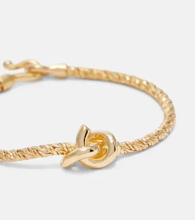 Bottega Veneta Knot gold-plated sterling silver bracelet | Thumbnail 3