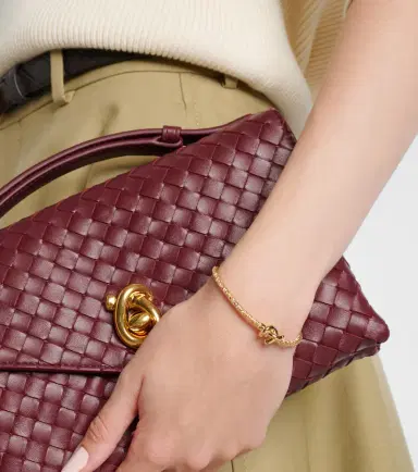Bottega Veneta Knot gold-plated sterling silver bracelet | Thumbnail 4