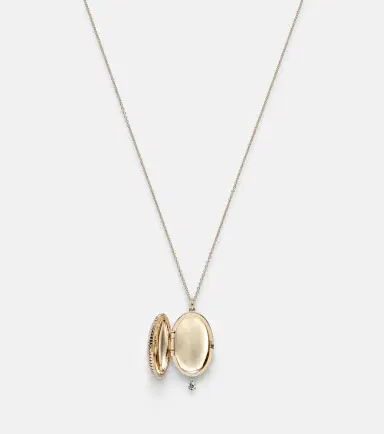 Persée Persée 9kt gold locket necklace with diamonds | Thumbnail 4 Persée Persée 9kt gold locket necklace with diamonds | Thumbnail 4