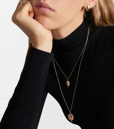 Persée Persée 9kt gold locket necklace with diamonds | Thumbnail 5 Persée Persée 9kt gold locket necklace with diamonds | Thumbnail 5