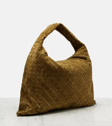 Bottega Veneta Hop Intrecciato Large suede tote bag | Thumbnail 3 Bottega Veneta Hop Intrecciato Large suede tote bag | Thumbnail 3