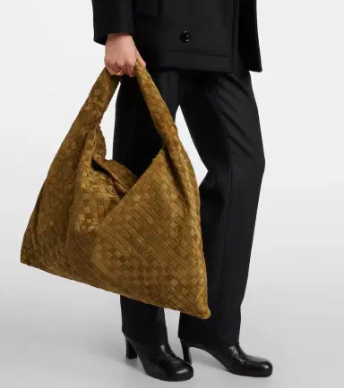 Bottega Veneta Hop Intrecciato Large suede tote bag | Thumbnail 6 Bottega Veneta Hop Intrecciato Large suede tote bag | Thumbnail 6